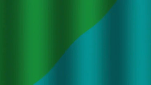 Colorful shapes create a wave pattern with green and blue Stock Footage 338020761