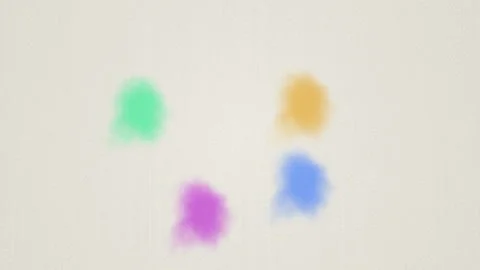 Colorful shapes on a light background create an abstract Stock Footage 338165283