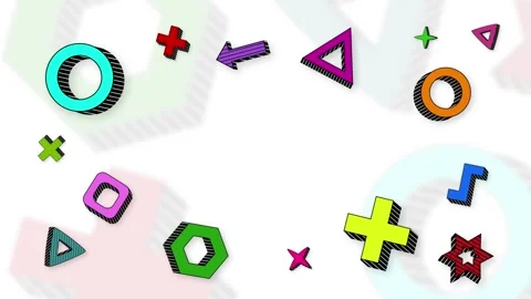 Colorful Shapes Loop Stock Footage 283625606