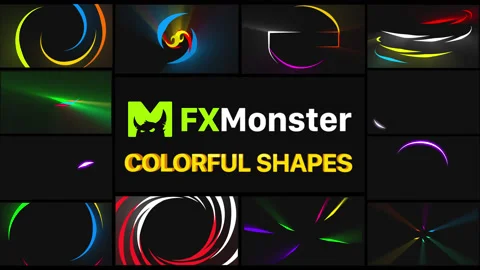 Colorful Shapes Motion Graphics Pack 스톡 동영상 132821456