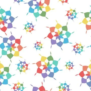 Colorful shapes seamless pattern Stock Illustration