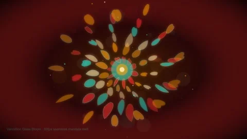 Colorful shapes swirl in a dynamic pattern against a dark background Stock Footage 337380888