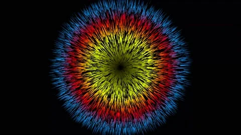 Colorful sharp particles extraction motion graphics with night background Stock Footage 228357054