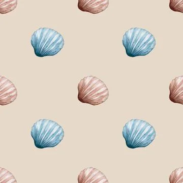 Colorful shell pattern design ideal for fabric and wrapping paper 写真素材