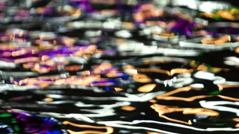 Colorful Shine Reflection in Water Surface Stock Footage 316893138