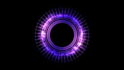 Colorful Shining and Rotating Light Circle Pattern - Seamless Loop Violet 스톡 동영상 88922293