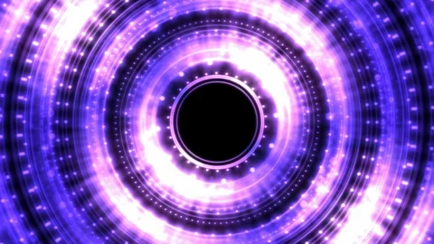 Colorful Shining and Rotating Light Circle Shapes - Seamless Loop Purple Stock Footage 89166332