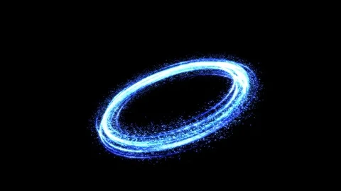 Colorful Shining Light Particles in a Ring Shape - Seamless Loop Blue Stock Footage 88661367