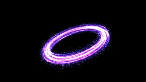 Colorful Shining Light Particles in a Ring Shape - Seamless Loop Purple Stock Footage 88661657
