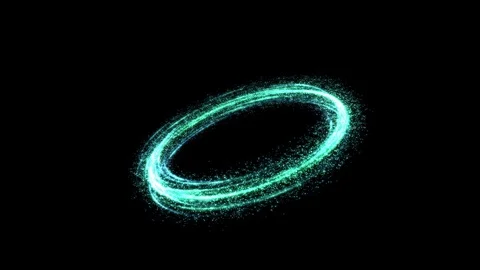 Colorful Shining Light Particles in a Ring Shape - Seamless Loop Turquoise Stock Footage 88663006