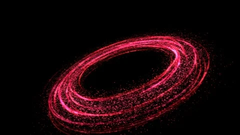 Colorful Shining Light Particles in a Ring Shape - Seamless Loop Red 스톡 동영상 88663628
