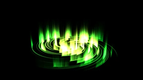 Colorful Shining Magic Circle Lights - Seamless Loop Green Stock Footage 88286647