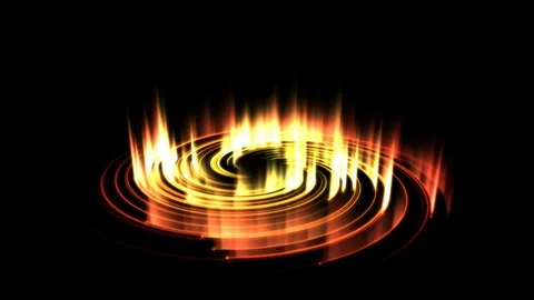Colorful Shining Magic Circle Lights - Seamless Loop Golden Red Stock Footage 88286947