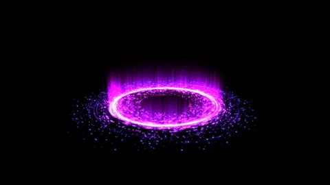 Colorful Shining Magic Circle Lights and Particles - Seamless Loop Purple Stock Footage 88287382