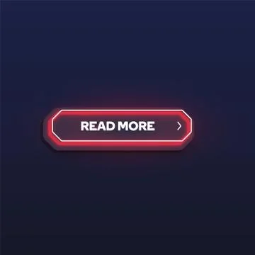 Colorful shining neon button, vector illustration Stock Illustration