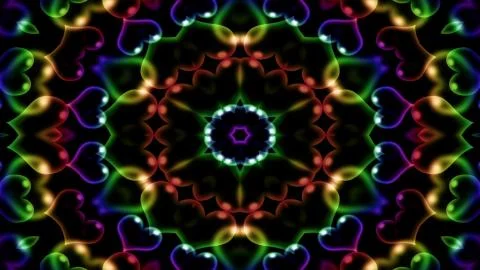 Colorful Shiny and Hypnotic Kaleidoscope Stock Illustration