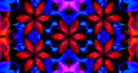 Colorful Shiny Balloon Bubble Pattern Kaleidoscope Video stock 143577258