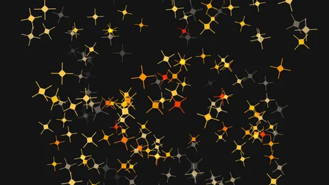 Colorful shiny object moving animated abstract black background Video stock 209154107
