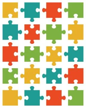 Colorful shiny puzzle  Stock Illustration