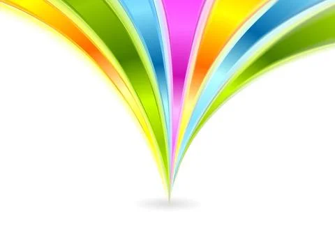 Colorful shiny waves vector background Colorful shiny waves abstract backg... Stock Photos