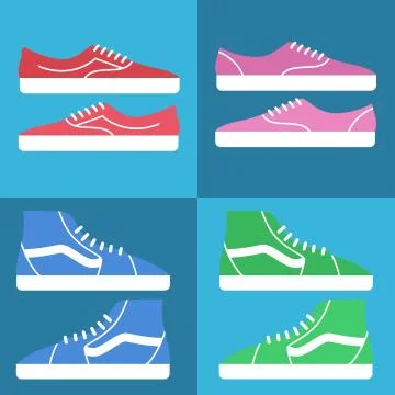 Colorful Shoes Stock Illustration