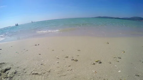 Colorful shore in Alghero. Sardinia, Italy Stock Footage