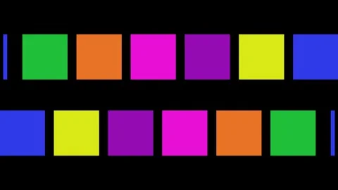 Colorful showcase rectangle display animation isolated on black background Stock Footage 321824450