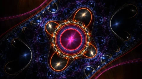 Colorful sideral clock moving in space Stock Footage 45169321