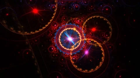 Colorful sideral clock moving in space Vídeo Stock 45169390