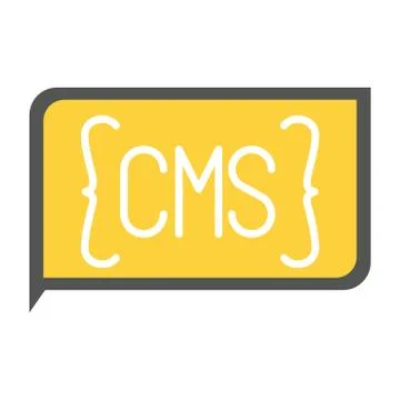 Colorful silhouette of rectangle text cms 스톡 일러스트