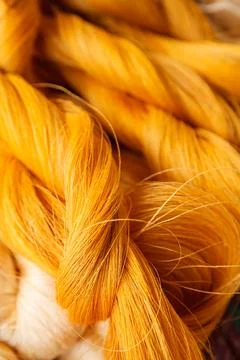 Colorful silk thread Stock Photos