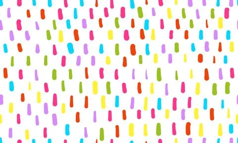 Colorful simple background with small dashes. Vector seamless pattern with .. Illustrazione stock