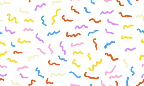 Colorful simple background with small dashes. Seamless vector pattern. Hand.. Illustrazione stock