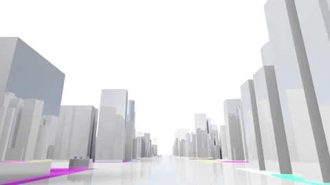 Colorful Simple City Ba Stock Footage 168452265