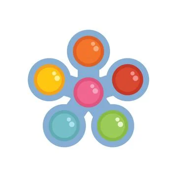 Colorful simple dimple pop it fidget toy relieving stress Stock Illustration