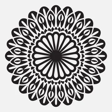 Colorful simple mandala design Stock Illustration