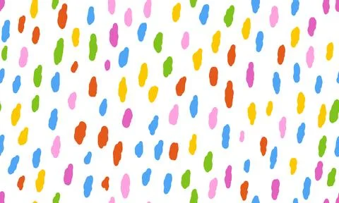 Colorful simple small dash background. Vector seamless pattern with hand dr.. Illustrazione stock
