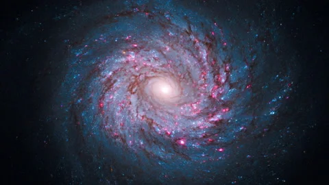 Colorful simulation of a galaxy in outer space Stock-Footage 154436365