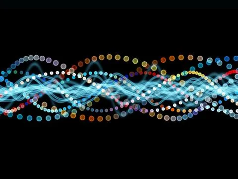 Colorful Sine Wave Pattern Stock Illustration