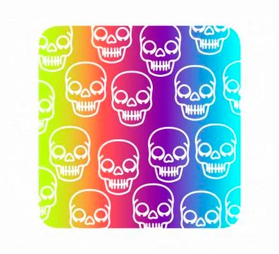 Colorful skull background Stock Illustration
