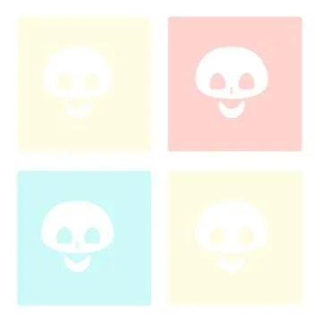 Colorful skull Stock Illustration