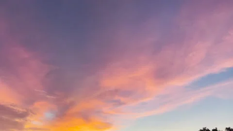 Colorful sky with cloud in sunset time after raining. Stock Footage 155921096