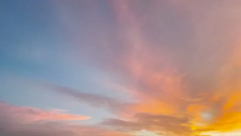 Colorful sky with cloud in sunset time after raining. Stock Footage 155921322