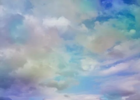 Colorful sky in the clouds Illustrazione stock