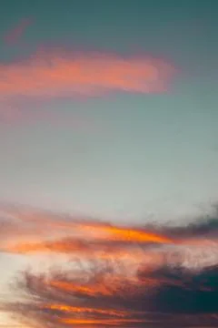 Colorful Sky with Clouds at Sunset 스톡 사진