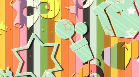 Colorful Slice Flying  Stock Footage 1036009