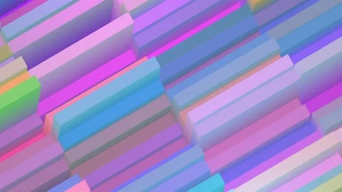 Colorful Slowly Moving Rectangular Blocks 스톡 동영상 170012273