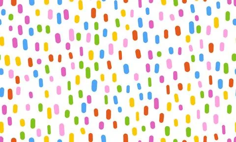 Colorful small dash background. Vector seamless pattern with hand drawn abs.. Stock Illustration