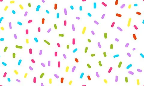 Colorful small dash seamless pattern. Vector wallpaper with hand drawn spri.. Stock Illustration