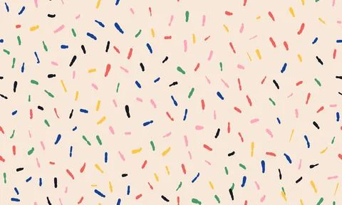 Colorful small dash seamless pattern. Vector wallpaper with spots texture. イラスト素材